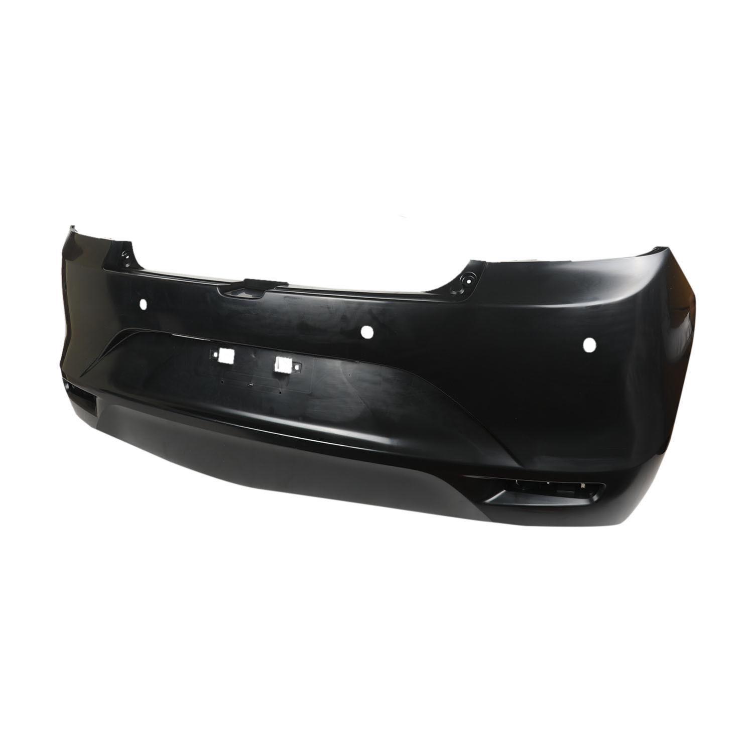 PARAGOLPE TRAS. NEGRO LISO C/AGUJ. SENSOR -ORIGINAL-