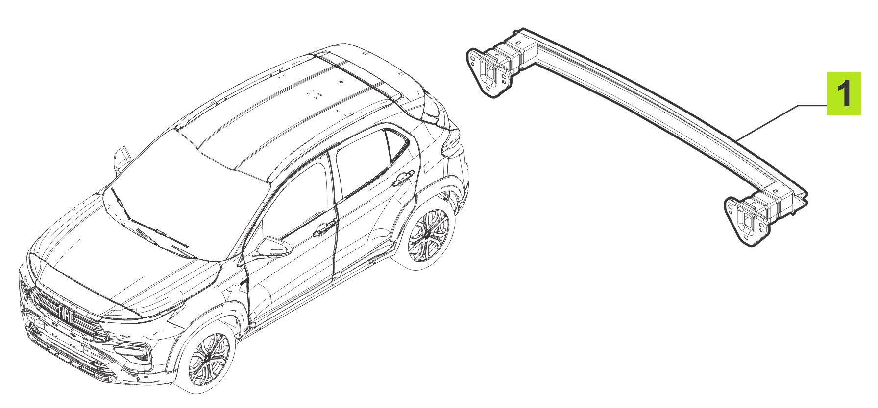 ALMA PARAGOLPE TRAS. -ORIGINAL-