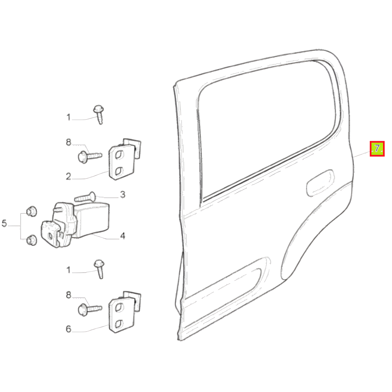 PUERTA TRAS. DER. -ORIGINAL-