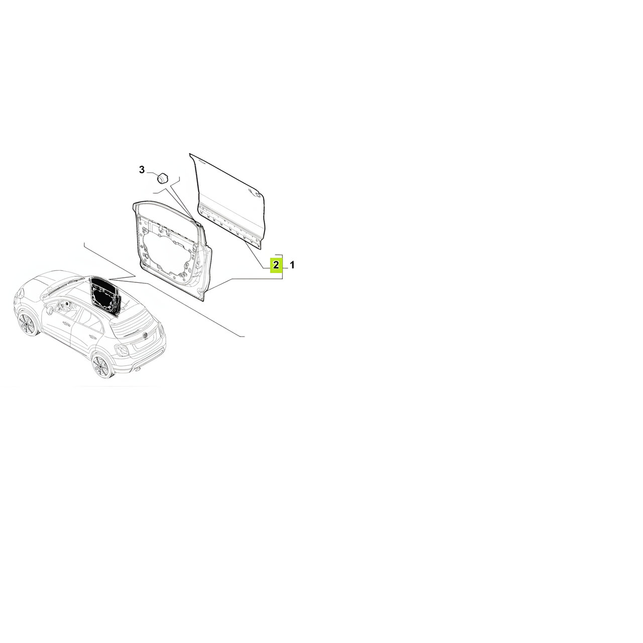 PANEL PUERTA DELT. IZQ. -ORIGINAL-
