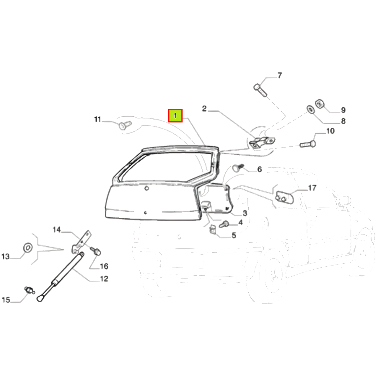 PORTON TRASERO -ORIGINAL-