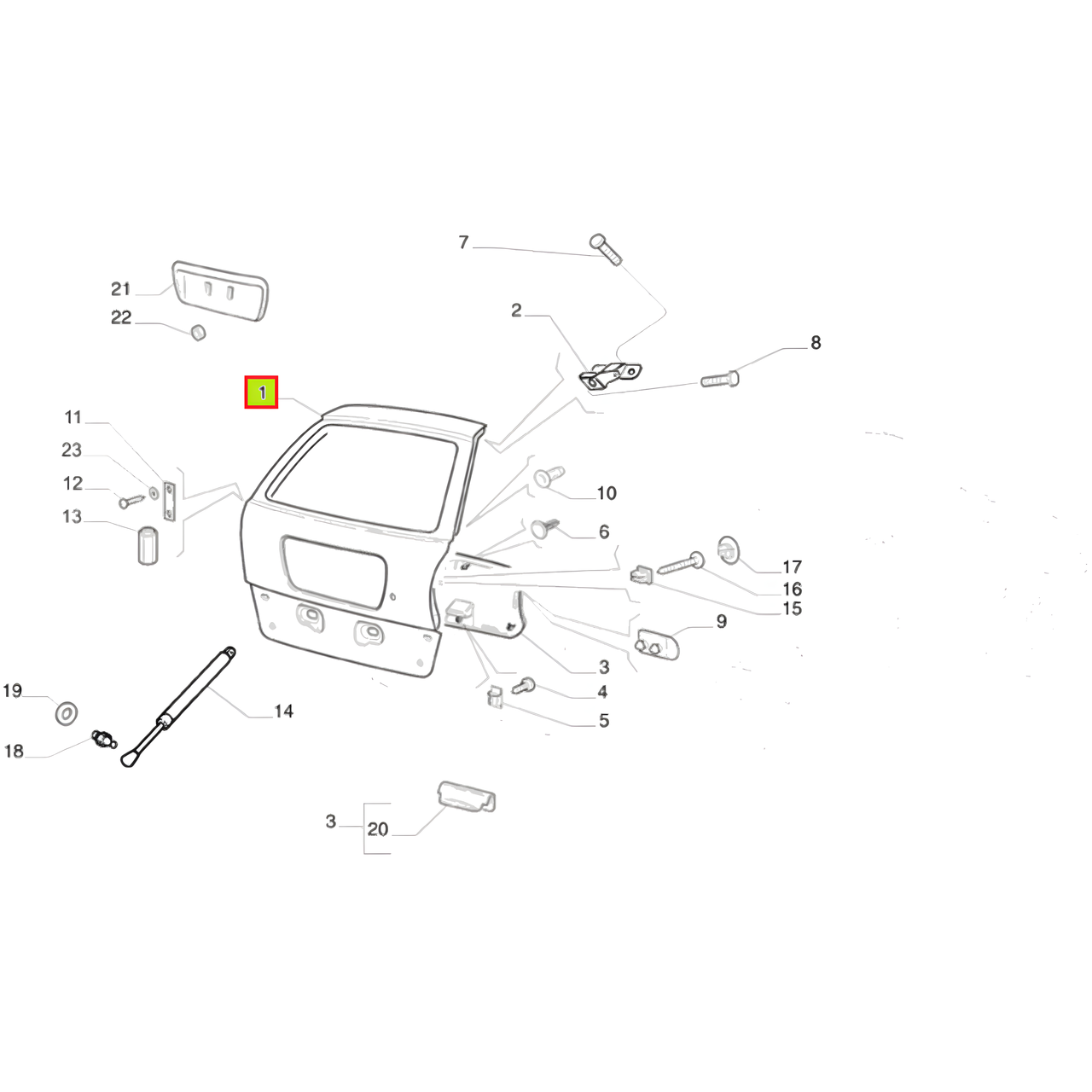 PORTON TRASERO -ORIGINAL-