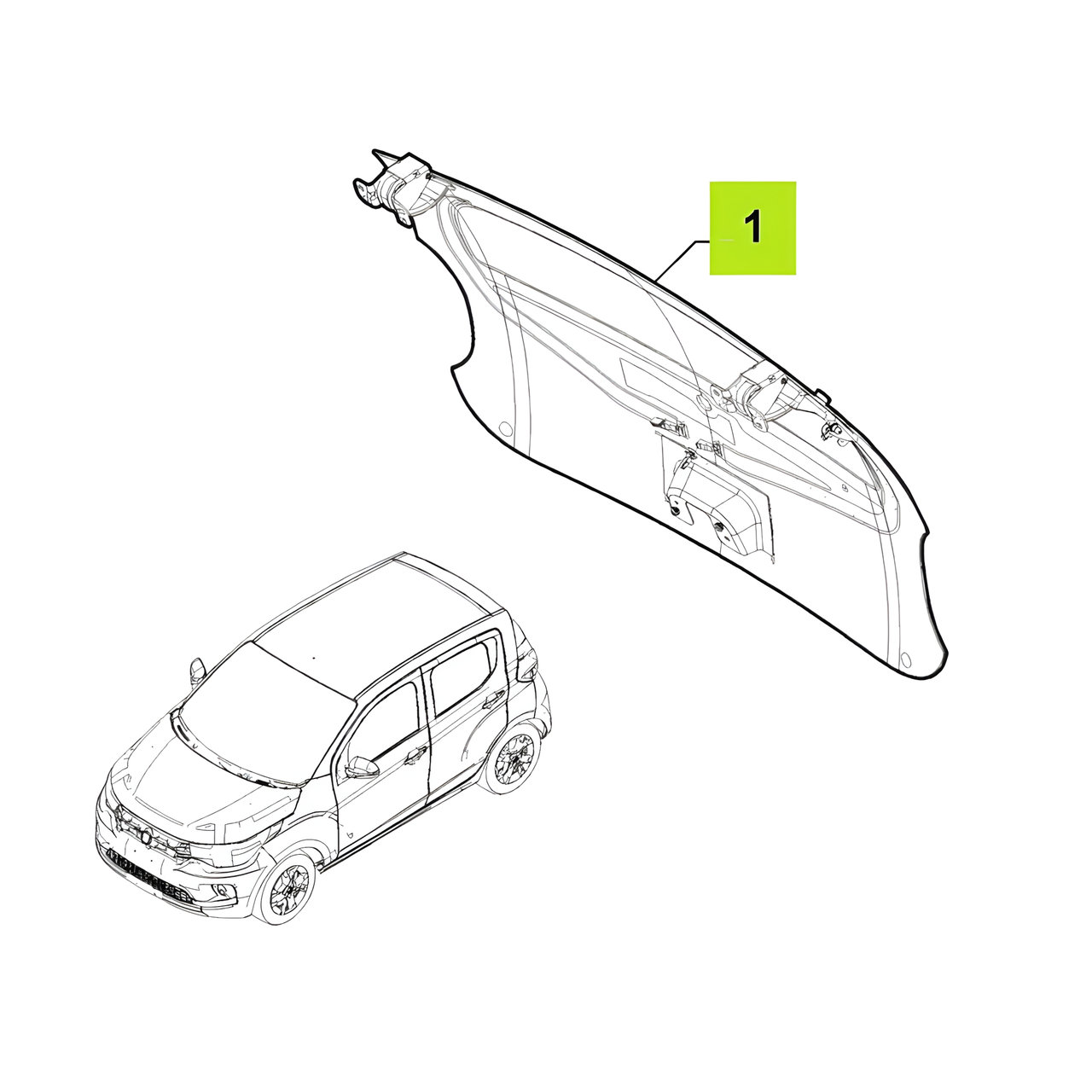 PORTON TRASERO (VIDRIO) -ORIGINAL-