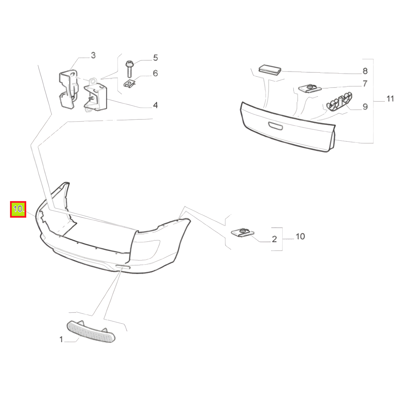 PARAGOLPE TRASERO -ORIGINAL-