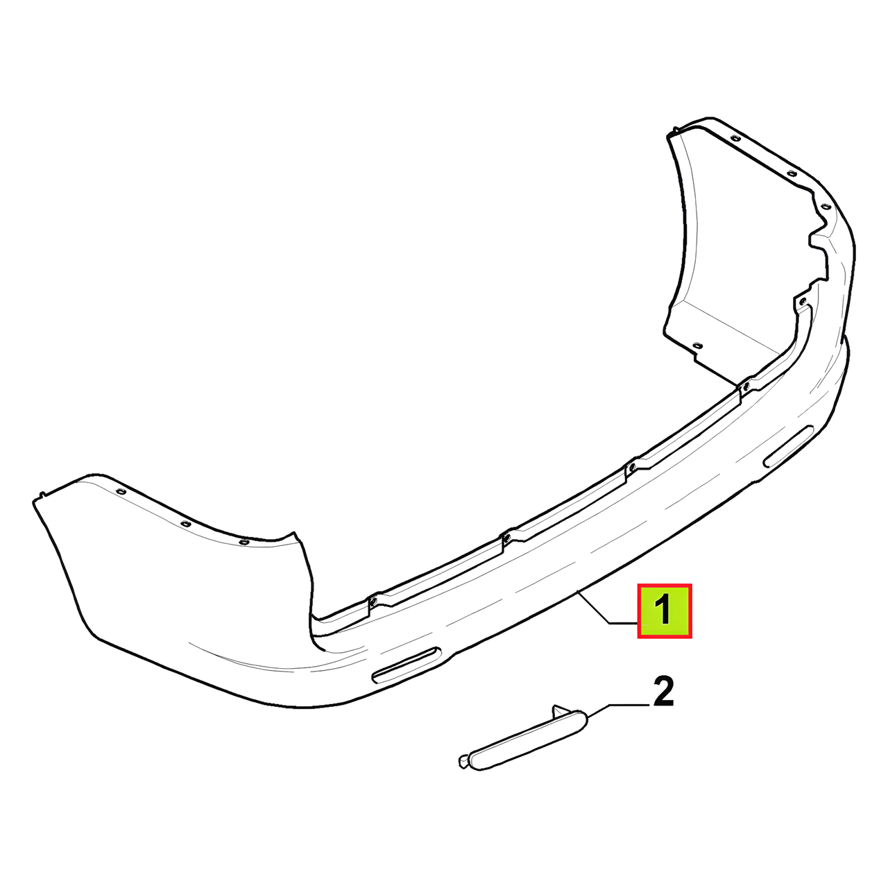 PARAGOLPE TRAS. PRIMER -ORIGINAL-