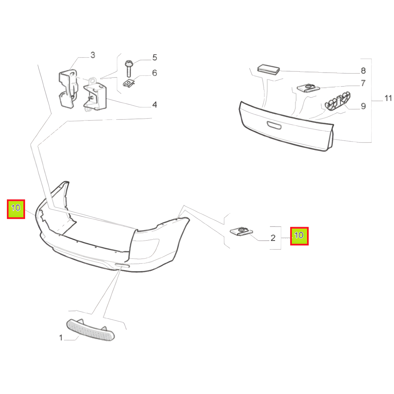 PARAGOLPE TRAS. CON PRIMER -ORIGINAL-