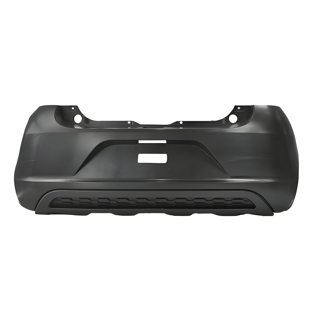 PARAGOLPE TRAS. NEGRO LISO S/AGUJ. SENSOR C/SPOILER