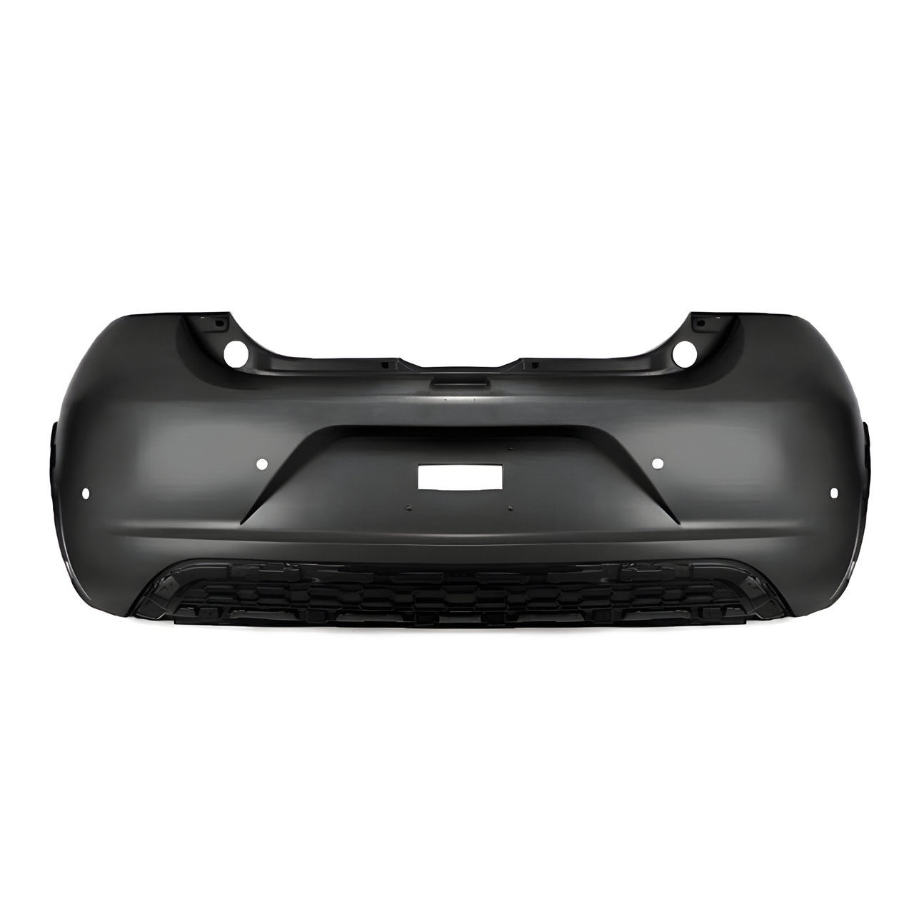 PARAGOLPE TRAS. NEGRO LISO C/AGUJ. SENSOR C/SPOILER