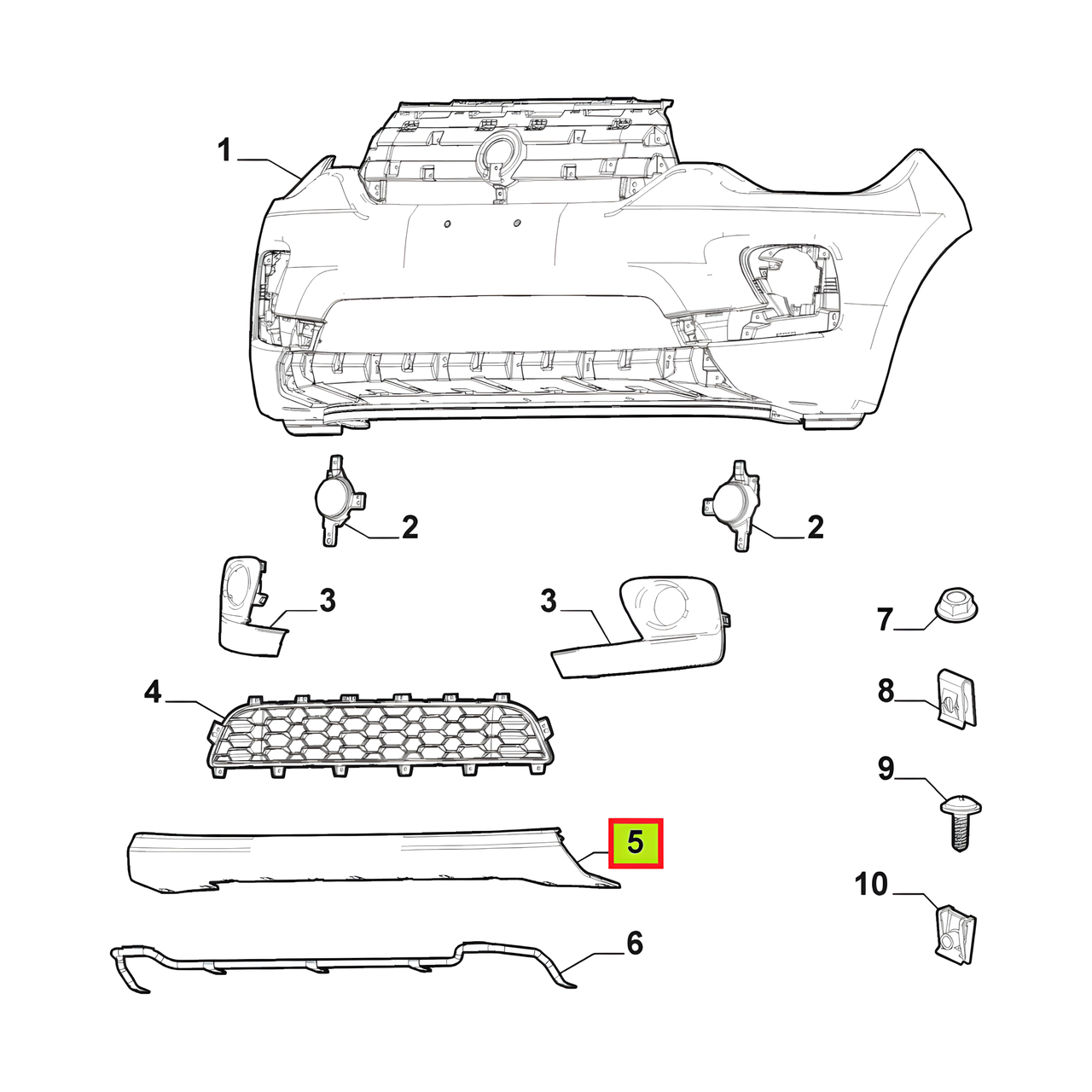 SPOILER PARAGOLPE DELANTERO -ORIGINAL-