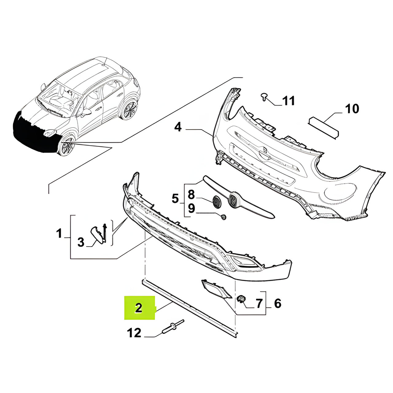 SPOILER PARAGOLPE DELT. -ORIGINAL-