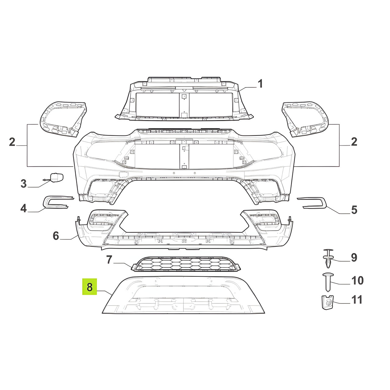 SPOILER PARAGOLPE DELT. -ORIGINAL-
