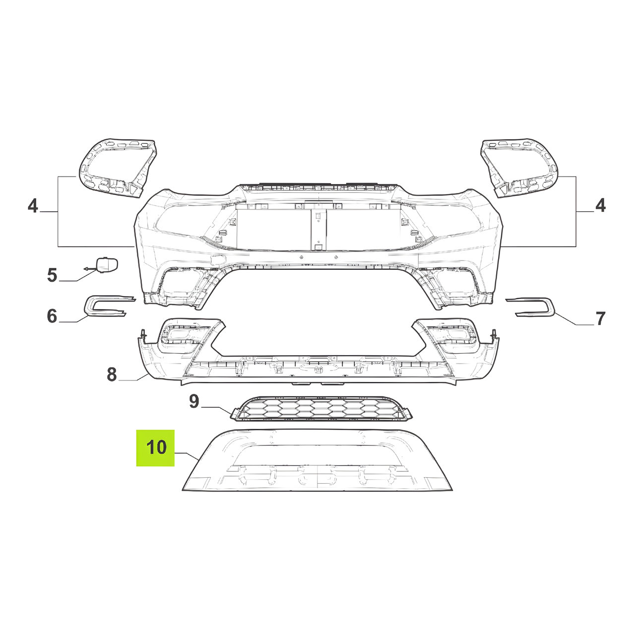 SPOILER PARAGOLPE DELT. -ORIGINAL-