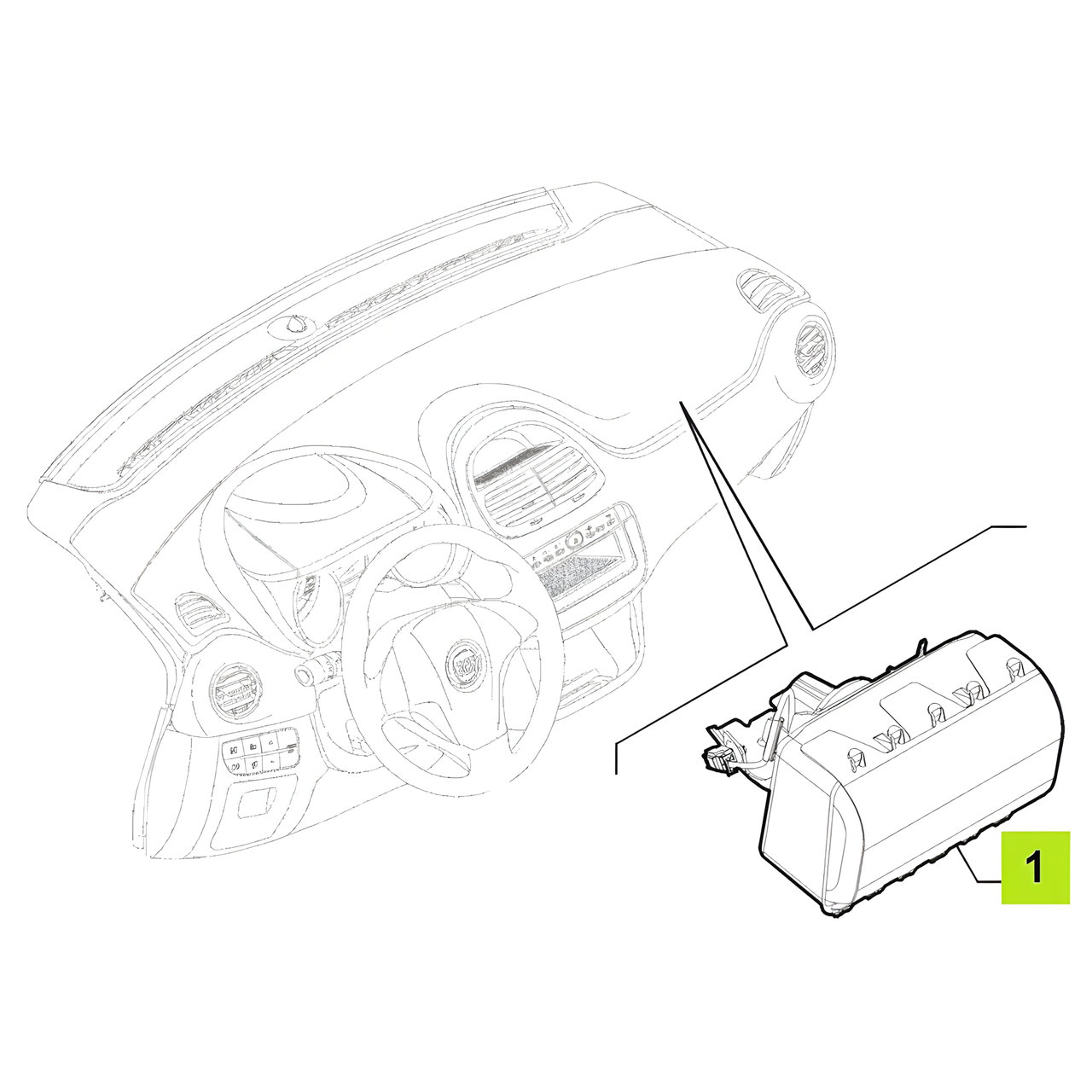 AIRBAG PASAJERO -ORIGINAL-
