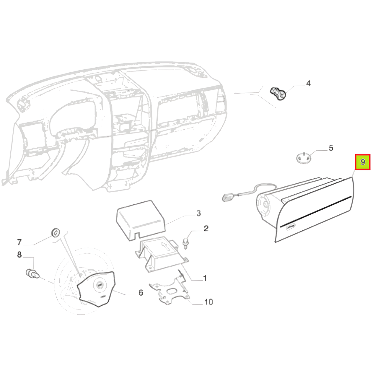 AIRBAG PASAJERO -ORIGINAL-