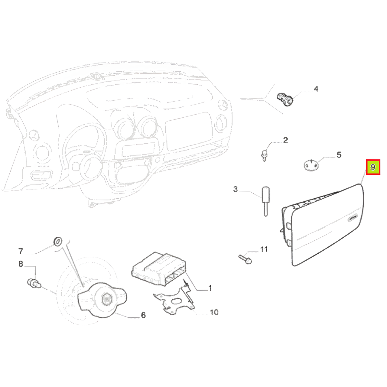 AIRBAG PASAJERO (TAKATA) -ORIGINAL-