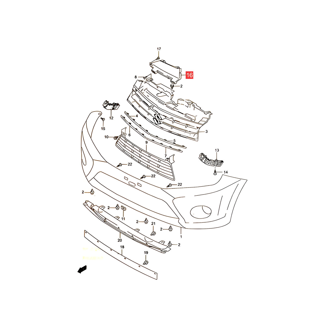 TAPA SUPERIOR CARETA -ORIGINAL-