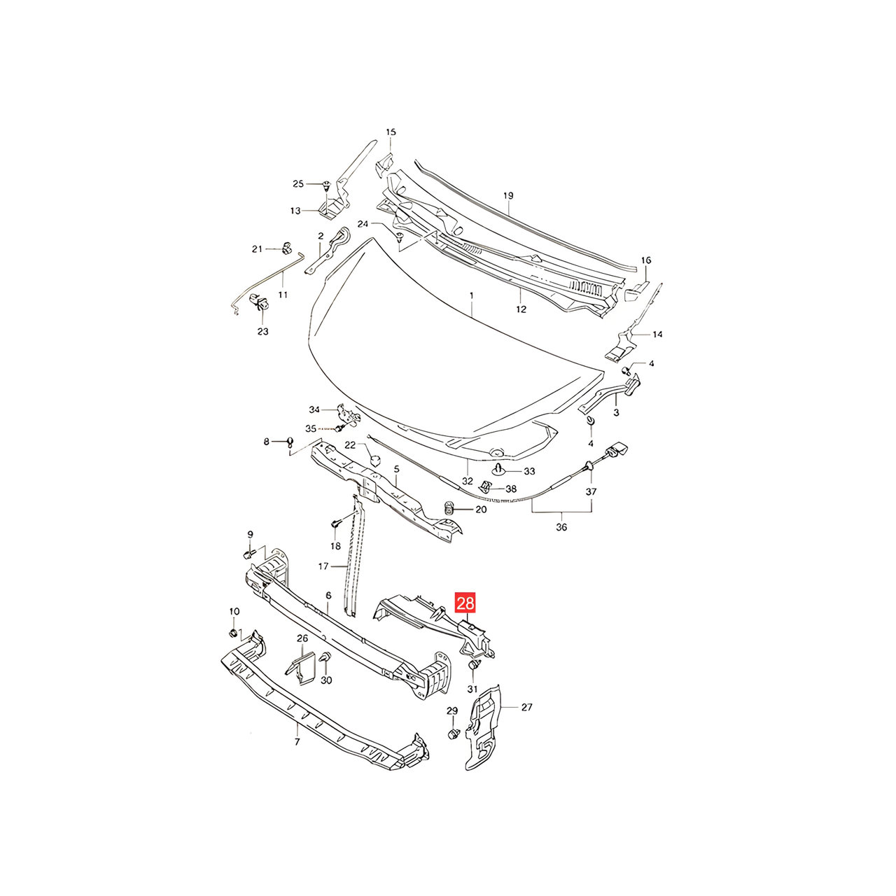 SOPORTE SUPERIOR RADIADOR -ORIGINAL-