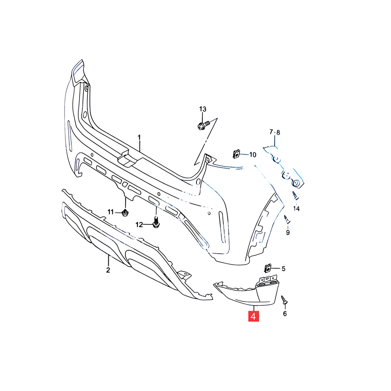 CANTONERA PARAGOLPE DELT. IZQ. -ORIGINAL-