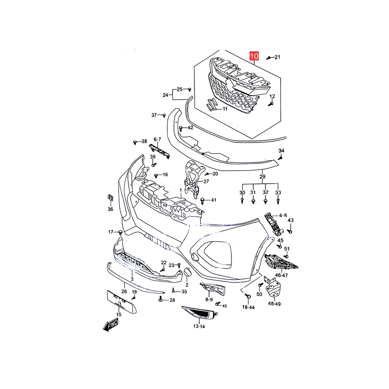 CARETA C/MOLDURA CROMADA C/INSIGNIA -ORIGINAL-