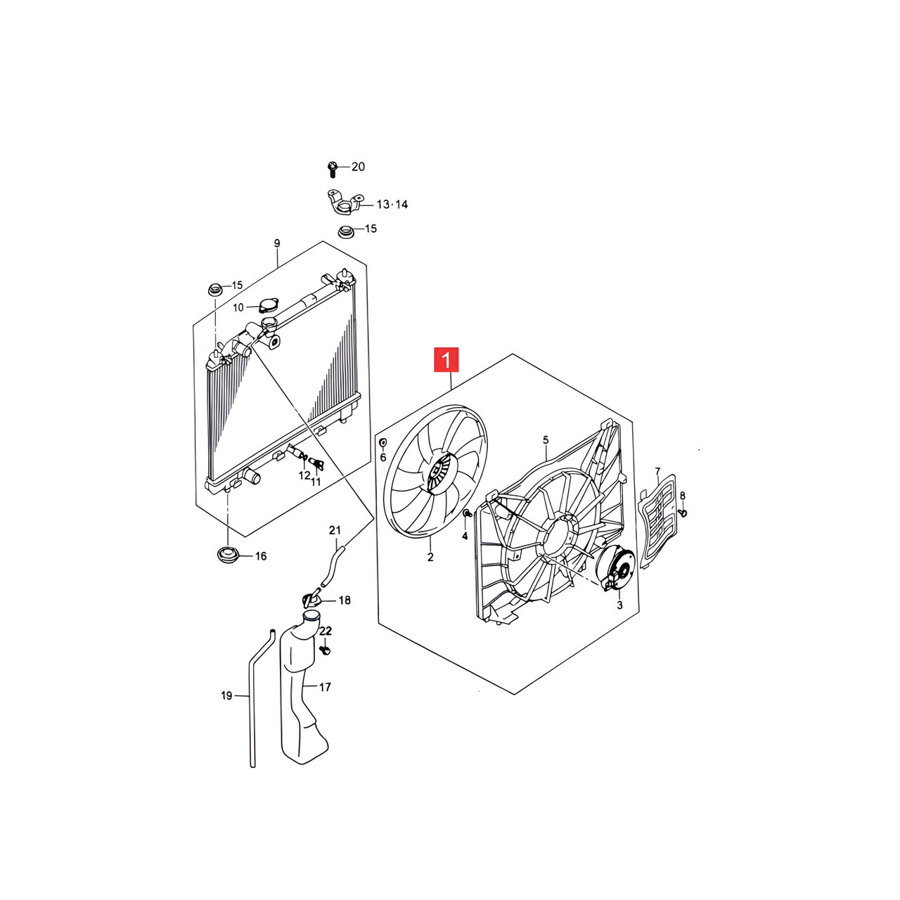 ELECTROVENTILADOR C/SOPORTE -ORIGINAL-