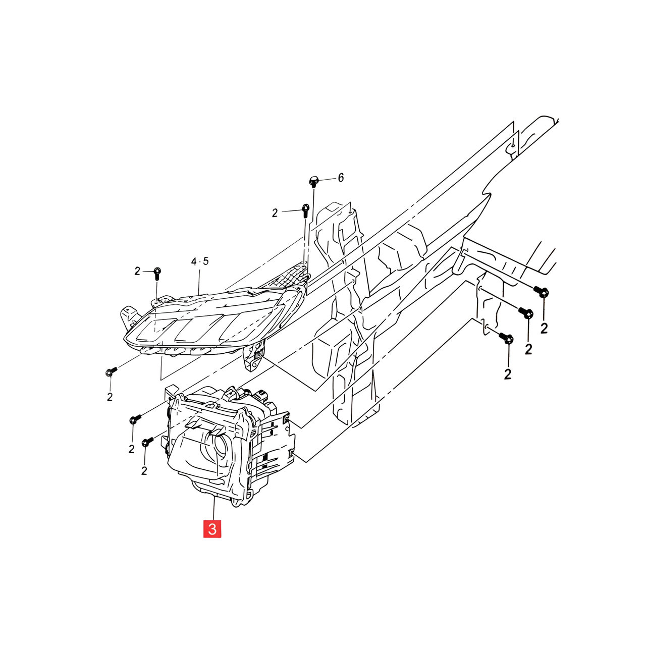 SEMIOPTICA IZQ. INFERIOR LED -ORIGINAL-