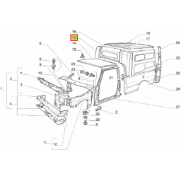 BAJADA TECHO FURGON DELANTERA DER. -ORIGINAL-