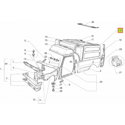 PANEL SUPERIOR TRAS. IZQ. C/LARGA FURGON -ORIGINAL-