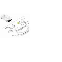 GUIA IZQ. PARAGOLPE TRAS. (PTRAS) -ORIGINAL-