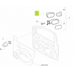 TAPA ESPEJO EXT. DER. PRIMER -ORIGINAL-