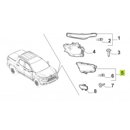 SEMIOPTICA DER. PARAGOLPE DELT. -ORIGINAL-