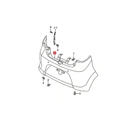 PARAGOLPE TRAS. NEGRO TEXTURADO C/AGUJ. SENSOR -ORIGINAL-