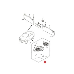 ESPEJO EXT. DER. MANUAL C/CONTROL -ORIGINAL-