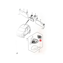 VIDRIO ESPEJO EXT. DER. -ORIGINAL-