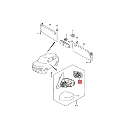 VIDRIO ESPEJO EXT. IZQ. -ORIGINAL-
