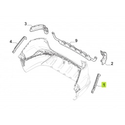 GUIA IZQ. PARAGOLPE TRAS. (LATERAL) -ORIGINAL-