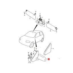 ESPEJO EXT. IZQ. MANUAL CON CONTROL -ORIGINAL-