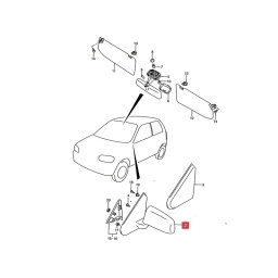 ESPEJO EXT. DER. MANUAL CON CONTROL -ORIGINAL-