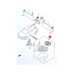 ESPEJO EXT. IZQ. MANUAL S/CONTROL S/SEALERO -ORIGINAL-