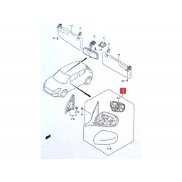 ESPEJO EXT. DER. MANUAL S/CONTROL S/SEALERO -ORIGINAL-