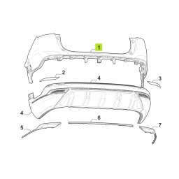PARAGOLPE TRAS. SUP. PRIMER -ORIGINAL-