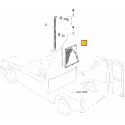 SEPARADOR DER. PLASTICO CAJA-CABINA (TIPO PANAL)