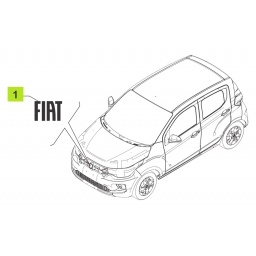 SIGLA "FIAT" CARETA (GRIS) -ORIGINAL-