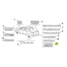 SIGLA TURBO TRASERA -ORIGINAL-