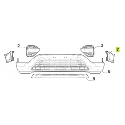 DUCTO DE AIRE PARAGOLPE DELT. DER. -ORIGINAL-