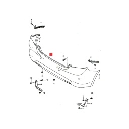 PARAGOLPE TRAS. NEGRO LISO -ORIGINAL-