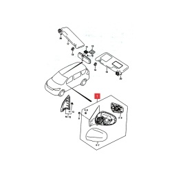 ESPEJO EXT. DER. MANUAL SIN CONTROL -ORIGINAL-