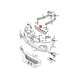 REJILLA CENTRAL PARAGOLPE DELT. -ORIGINAL-