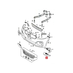 REJILLA IZQ. PARAGOLPE DELT. -ORIGINAL-