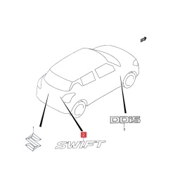 SIGLA "SWIFT" PORTON TRASERO -ORIGINAL-