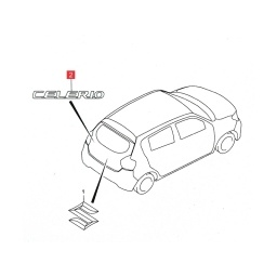 SIGLA "CELERIO" PORTON TRASERO -ORIGINAL-